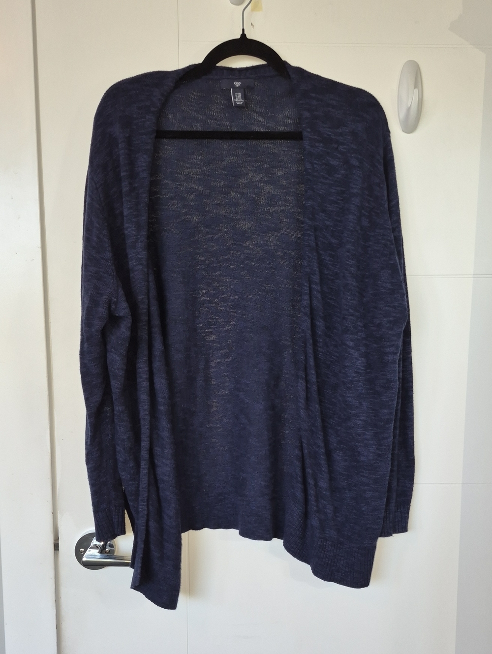 GAP Open-Front Navy Marled Cardigan